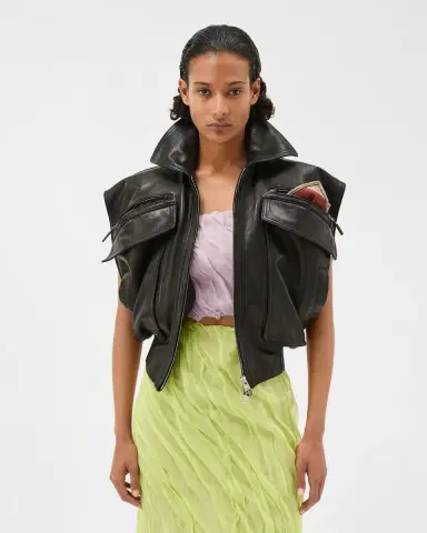 Versace Leather Vest | Thumbnail 2
