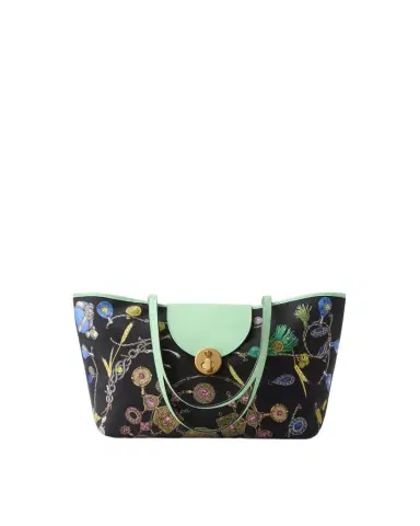 Versace Vivian Printed Small Canvas Tote | Thumbnail 1