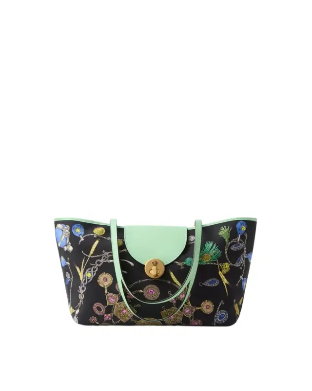 Versace Vivian Printed Small Canvas Tote