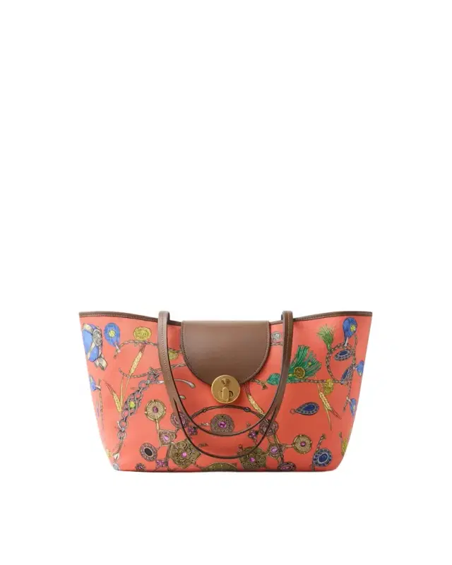 Versace Vivian Printed Small Canvas Tote