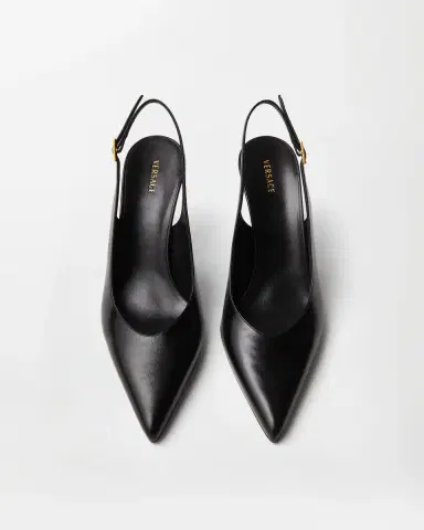 Versace Nyx Leather Slingbacks 80 mm | Thumbnail 2 Versace Nyx Leather Slingbacks 80 mm | Thumbnail 2