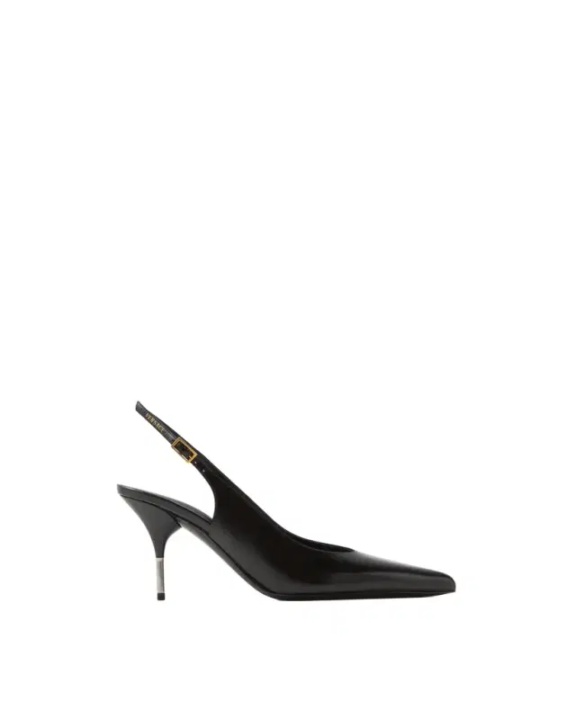 Versace Nyx Leather Slingbacks 80 mm