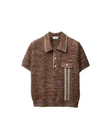 Versace Mouliné Jacquard Knit Polo | Thumbnail 1