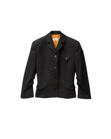 Versace Draped Grain De Poudre Wool Jacket | Thumbnail 1