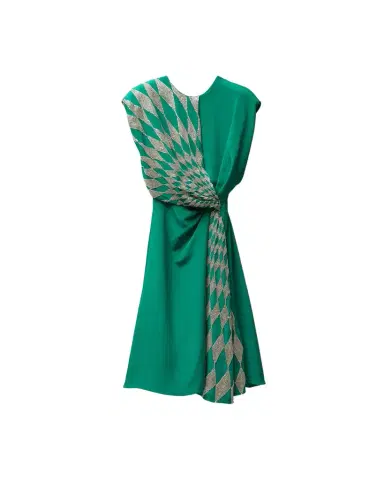 Versace Embroidered Silk Midi Evening Dress | Thumbnail 1 Versace Embroidered Silk Midi Evening Dress | Thumbnail 1