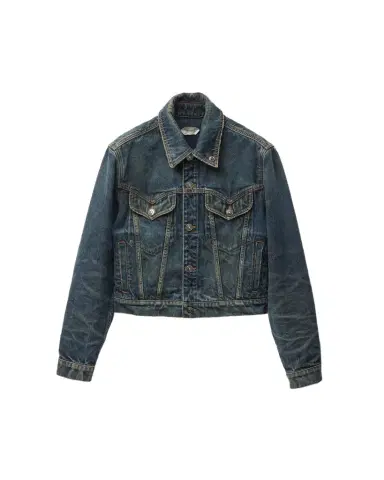Versace Distressed Denim Jacket | Thumbnail 1 Versace Distressed Denim Jacket | Thumbnail 1