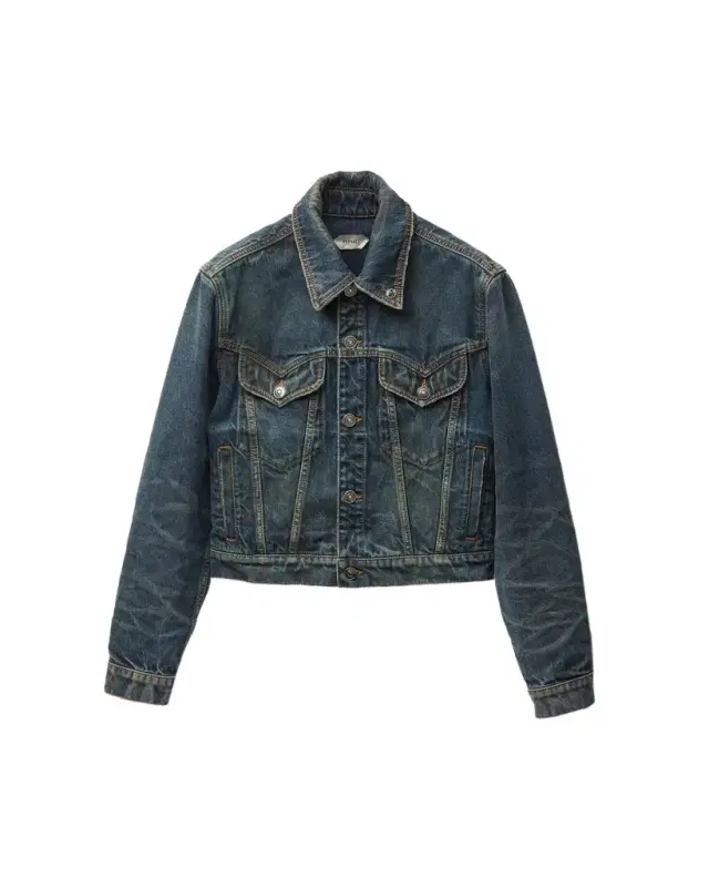 Versace Distressed Denim Jacket