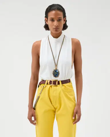 Versace Embroidered Stretch Cotton-Jersey Tank Top | Thumbnail 2 Versace Embroidered Stretch Cotton-Jersey Tank Top | Thumbnail 2