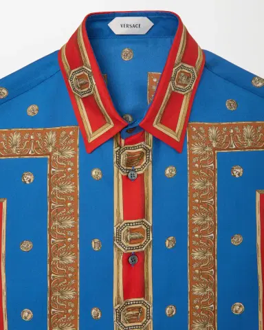 Versace Printed Silk Twill Regular Shirt | Thumbnail 2 Versace Printed Silk Twill Regular Shirt | Thumbnail 2