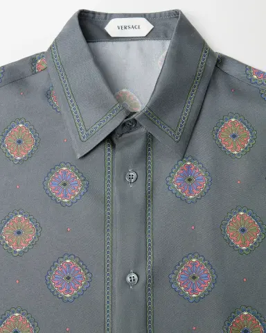 Versace Printed Silk Twill Regular Shirt | Thumbnail 2