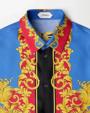 Versace Printed Silk Twill Regular Shirt | Thumbnail 2 Versace Printed Silk Twill Regular Shirt | Thumbnail 2