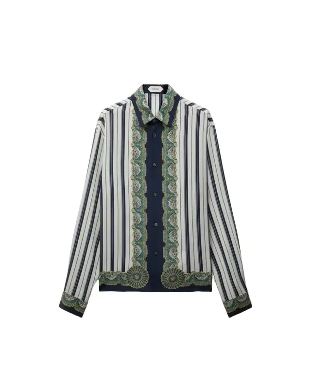 Printed Silk Crêpe De Chine Regular Shirt