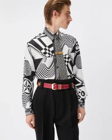 Versace Printed Silk Twill Regular Shirt | Thumbnail 2 Versace Printed Silk Twill Regular Shirt | Thumbnail 2