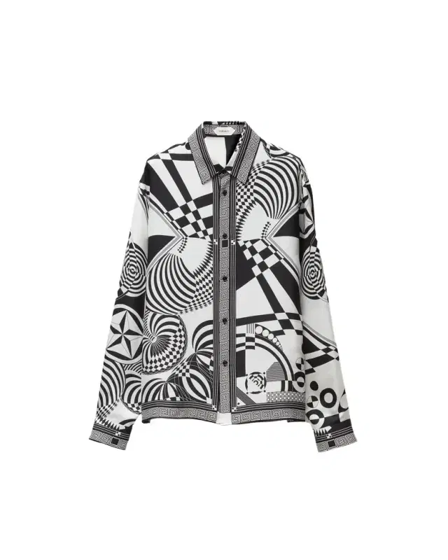 Versace Printed Silk Twill Regular Shirt