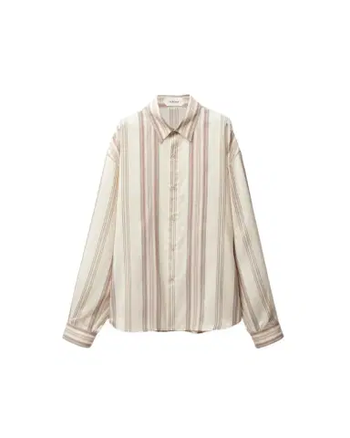 Versace Striped Silk Loose Shirt | Thumbnail 1
