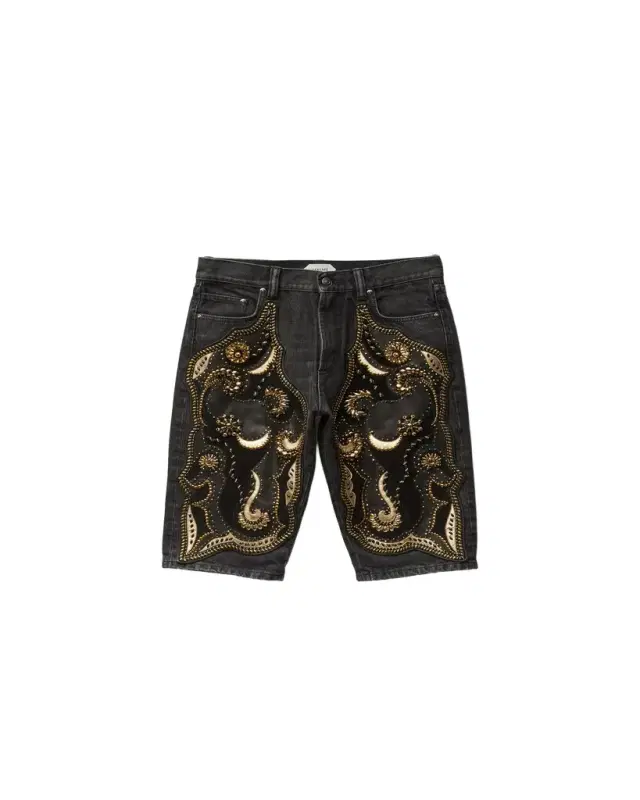 Versace Embroidered Short Jeans