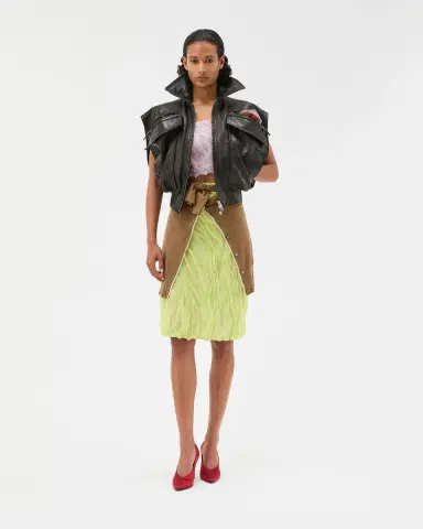 Versace Silk-Chiffon Draped Pencil Skirt | Thumbnail 2 Versace Silk-Chiffon Draped Pencil Skirt | Thumbnail 2