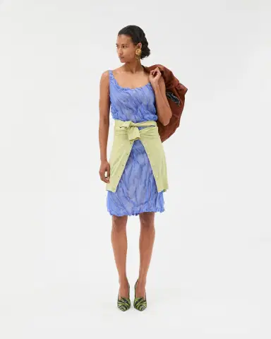 Versace Draped Silk-Chiffon Midi Dress | Thumbnail 2