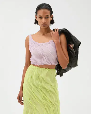 Versace Silk-Chiffon Draped Top | Thumbnail 2 Versace Silk-Chiffon Draped Top | Thumbnail 2