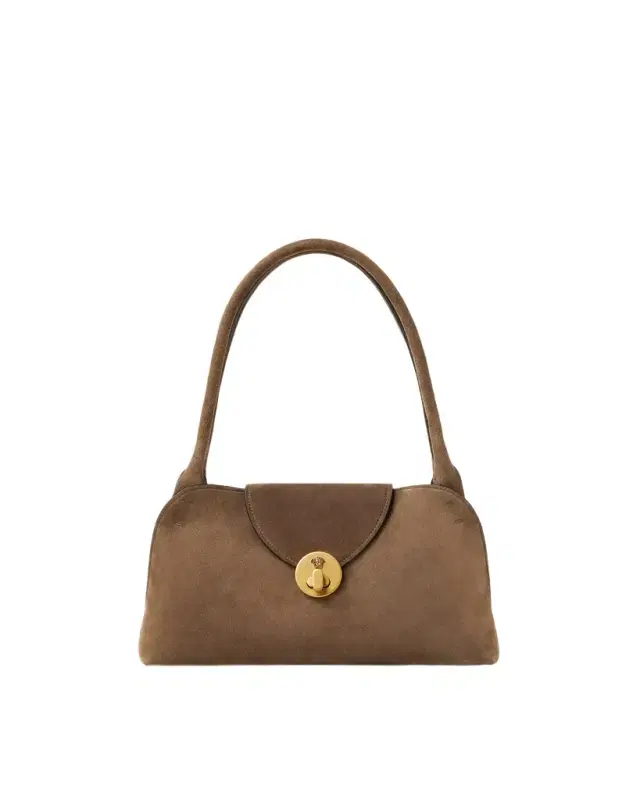 Versace Vivian Small Suede East/West Shoulder Bag