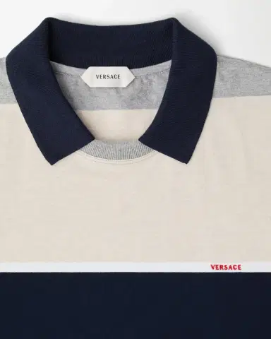 Versace Striped Cotton-Jersey T-Shirt | Thumbnail 2 Versace Striped Cotton-Jersey T-Shirt | Thumbnail 2