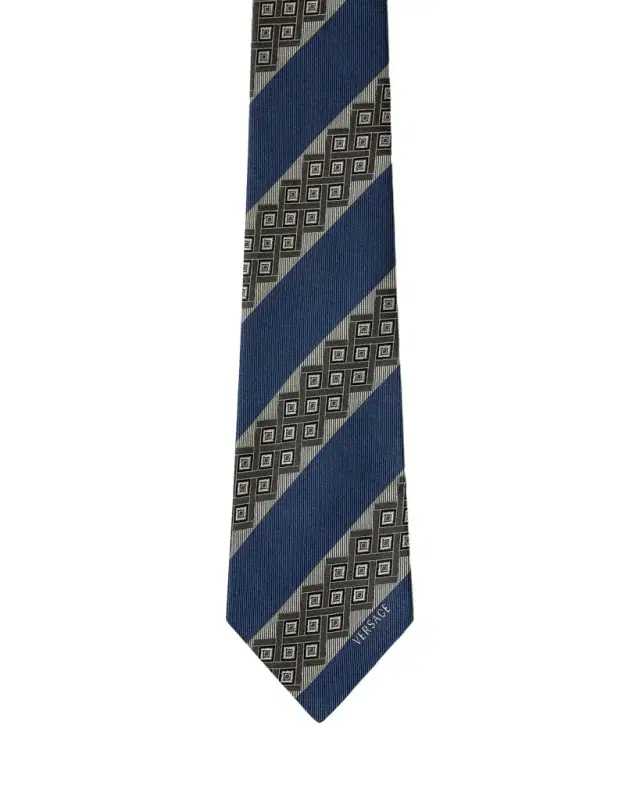 Versace Printed Jacquard Silk Tie