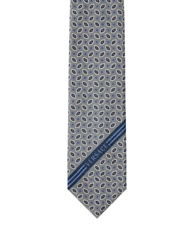 Versace Printed Jacquard Silk Tie