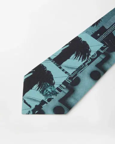 Versace Printed Silk Twill Tie | Thumbnail 2