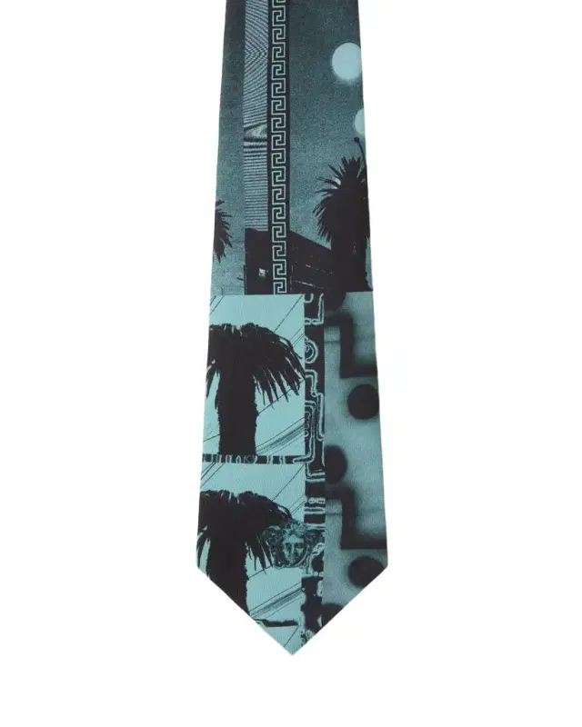 Versace Printed Silk Twill Tie
