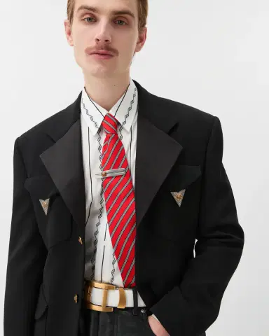 Versace Printed Silk Twill Tie | Thumbnail 2