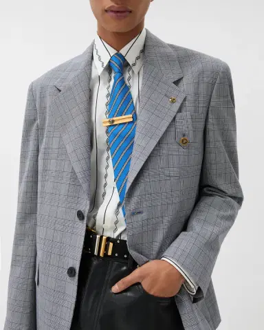 Versace Printed Silk Twill Tie | Thumbnail 2