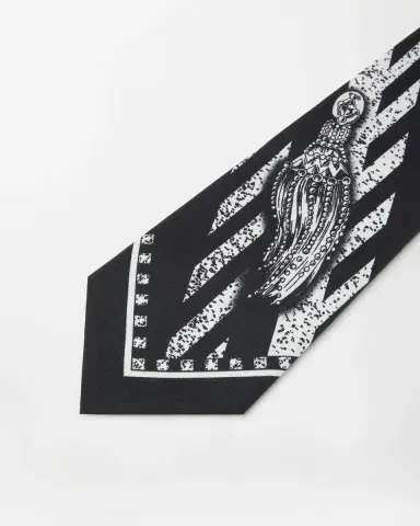 Versace Printed Silk Twill Tie | Thumbnail 2