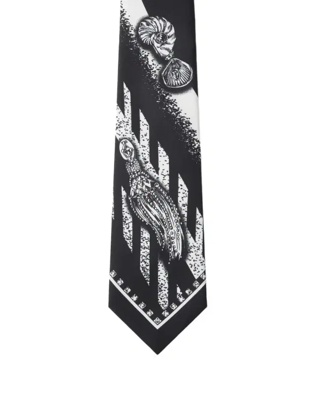 Versace Printed Silk Twill Tie