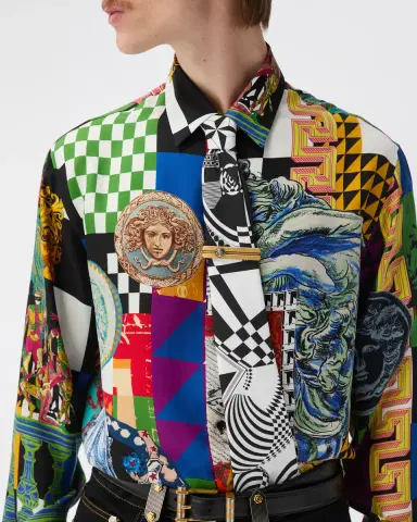 Versace Printed Silk Twill Tie | Thumbnail 2 Versace Printed Silk Twill Tie | Thumbnail 2