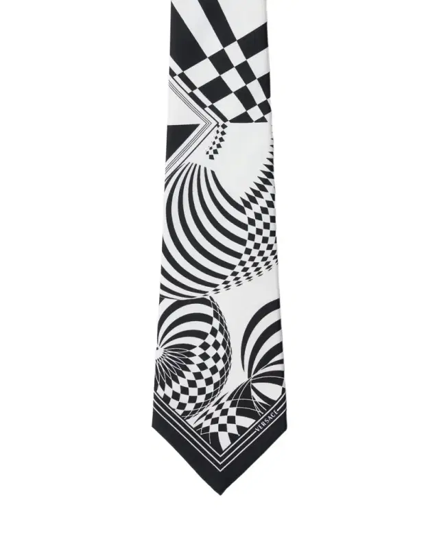 Versace Printed Silk Twill Tie