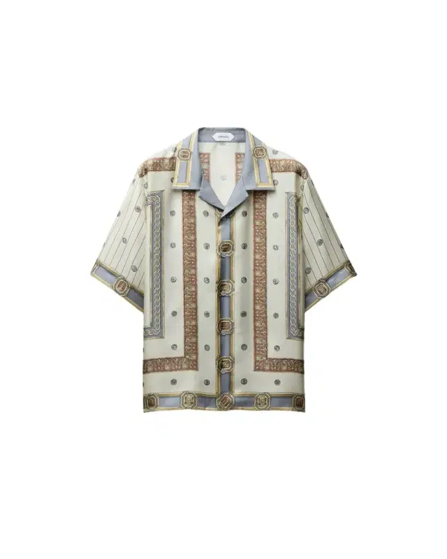 Versace Printed Silk Twill Shirt