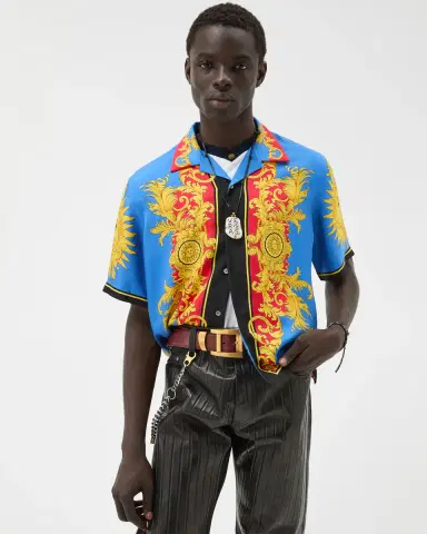 Versace Printed Silk Twill Shirt | Thumbnail 2 Versace Printed Silk Twill Shirt | Thumbnail 2