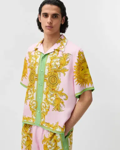 Versace Printed Silk Twill Shirt | Thumbnail 2