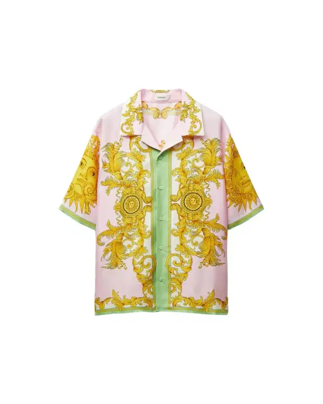 Versace Printed Silk Twill Shirt