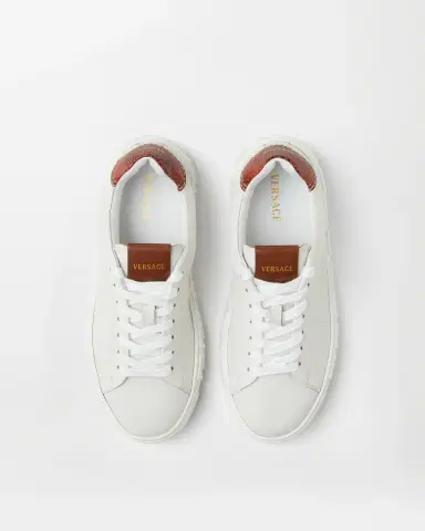 Versace Greca Leather Sneakers | Thumbnail 2 Versace Greca Leather Sneakers | Thumbnail 2