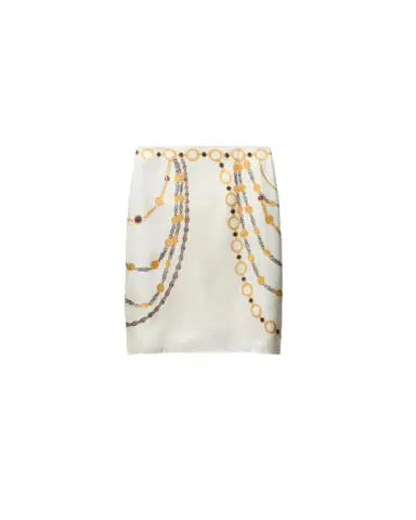 Versace Printed Silk Twill Pencil Skirt | Thumbnail 1