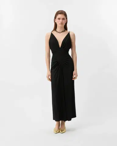 Versace Viscose-Jersey Draped Gown | Thumbnail 2