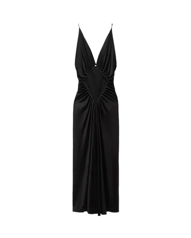 Versace Viscose-Jersey Draped Gown