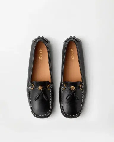 Versace Robin Leather Driving Shoes | Thumbnail 2 Versace Robin Leather Driving Shoes | Thumbnail 2