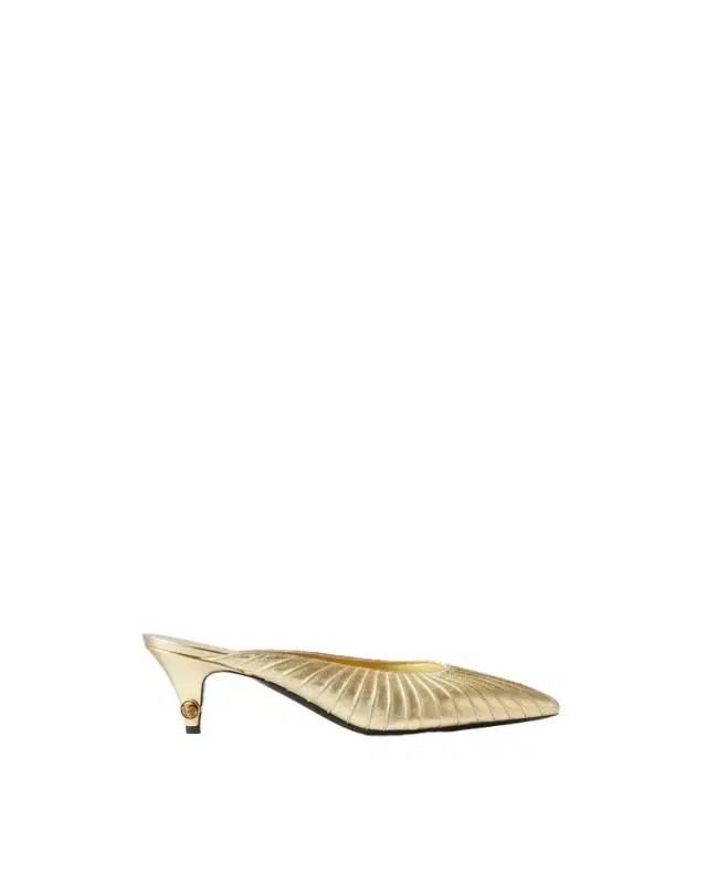 Versace Gianni Metallic Nappa Mules 55 mm