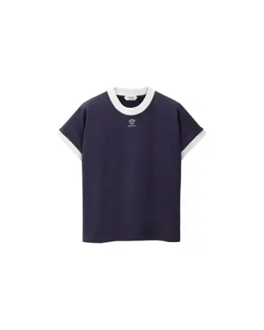 Versace Embroidered-Logo Stretch Cotton-Jersey Slim T-Shirt | Thumbnail 1