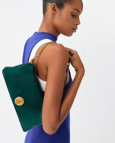 Versace Vivian Suede Clutch | Thumbnail 2 Versace Vivian Suede Clutch | Thumbnail 2
