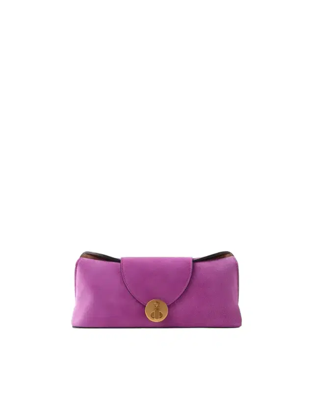 Versace Vivian Suede Clutch