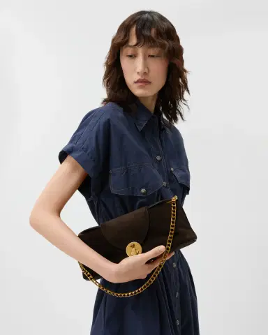 Versace Vivian Suede Clutch | Thumbnail 2 Versace Vivian Suede Clutch | Thumbnail 2
