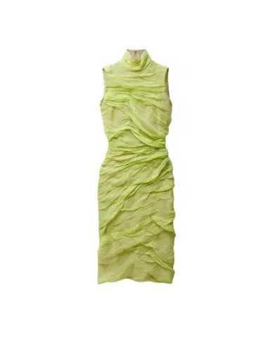 Versace Silk-Chiffon Draped Midi Dress | Thumbnail 1 Versace Silk-Chiffon Draped Midi Dress | Thumbnail 1